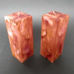 Handmade Candle, Marbled Square Decorative Candle - thumbnail 2