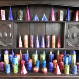 Handmade Candle, Marbled Square Decorative Candle - thumbnail 4