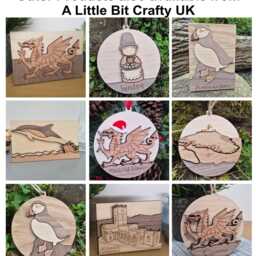 Christmas Welsh Dragon Wooden Tree Bauble Gift, Cymru Hanger, Nadolig Llawen Or Add Own Text, Rugby Football Fan Gift - thumbnail 2