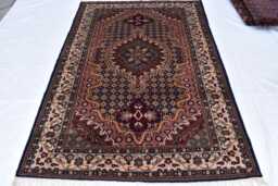 Handmade Wool Rezmahi Rug 6.7x9.9 Ft Persian Tribal Rug - thumbnail 1