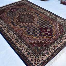 Handmade Wool Rezmahi Rug 6.7x9.9 Ft Persian Tribal Rug - thumbnail 2