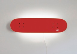 Skateboard Led Lamp Home Decor For Teen Room Sport Themed - Skate-Board Deck Lamp Red