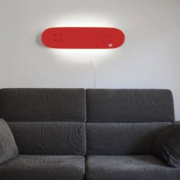 Skateboard Led Lamp Home Decor For Teen Room Sport Themed - Skate-Board Deck Lamp Red - thumbnail 2