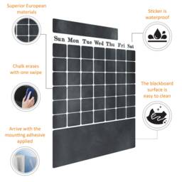 Chalkboard Wall Diy Black Kitchen Sticker - Reusable Write On Vinyl Decal Blackboard Chalk Board Long Adhesive Kids Erasable Stickers - thumbnail 3