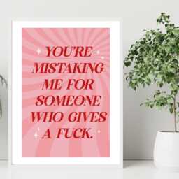 Explicit Mistakes Print - Motivational Quote Poster Positive Typography Wall Art Funny Office Decor A5 A4 A3 Framed Or Unframed - thumbnail 2