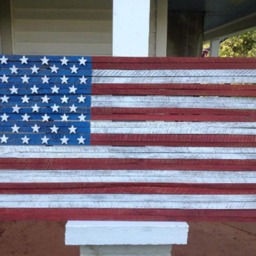 Reclaimed Wood American Flag, Rustic Farmhouse Wall Decor - thumbnail 4