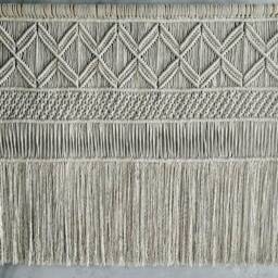 Large Macrame Wall Hanging, Geometric Woven Tapestry, Boho Decor - thumbnail 4