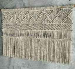Large Macrame Wall Hanging, Geometric Woven Tapestry, Boho Decor - thumbnail 1