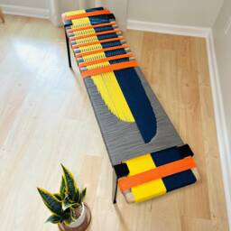 Hand-Woven Entryway Bench Mcm Style End Of Bed & Mudroom Seating - Custom-Made, Multiple Sizes - thumbnail 4