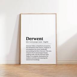 Derwent Poster Print Set - Of 3 Posters - Dam Watercolour Picture Painting Bamford Artwork Wall Art Travel Decor - thumbnail 3