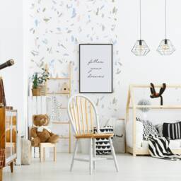 Terrazzo Pattern Sticker Decals, Abstract Wall Kids Bedroom Decor, Nursery 36 Matt Colours - thumbnail 1