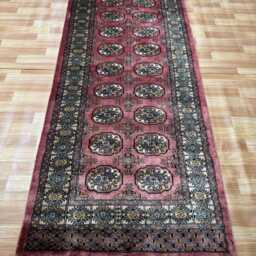 3x7 Pink Color Bokhara Rug - 0.90x2.10 Bedroom Luxury Area Turkish Fine Quality Afghan - thumbnail 2
