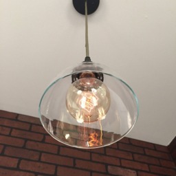 "Industrial Pendant Light -Black 6"" Clear Glass Cone Shade With Patented ""Huila Connector" - thumbnail 3