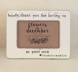 Personalized Stepdad Picture Frame Thank You Gift, Hand Stamped 4x6 - thumbnail 1