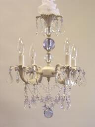 "Shabby Chic Cottage Style Mini Chandelier ""Sugar Plum" - thumbnail 1