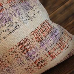 50cm Vintage Kilim Cushion Cover Handwoven - Goat Hair/Wool/Linen Village Weave - thumbnail 3