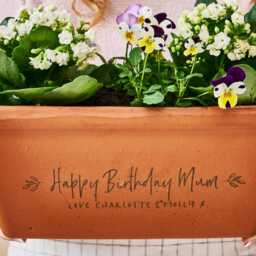 Birthday Gift Personalised Terracotta Trough - Window Box - thumbnail 2