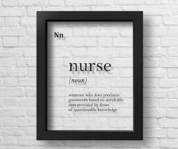 Transparent Nurse Definition Gift For Wall Art Graduation Poster Hospital Decor Room Medical Quotes - thumbnail 1