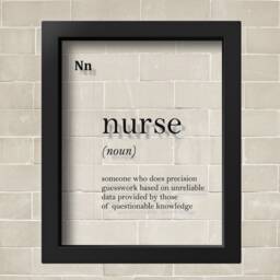 Transparent Nurse Definition Gift For Wall Art Graduation Poster Hospital Decor Room Medical Quotes - thumbnail 2