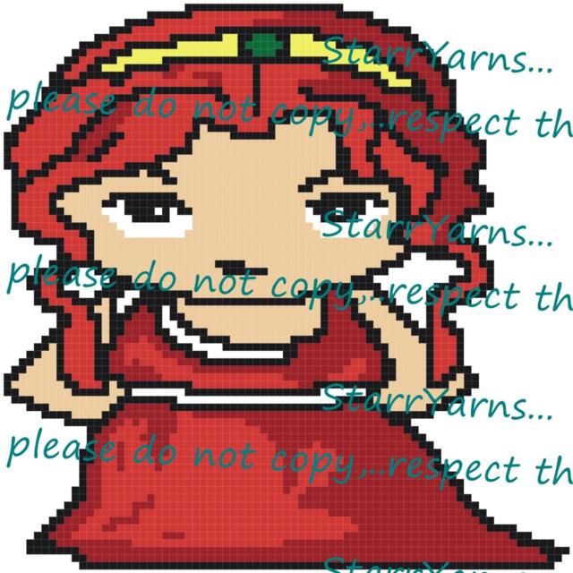 Baby Goddess Hera Crochet Throw Pillow Or C2C Graph Pattern