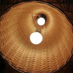 Handwoven Rattan Pendant Light, Bohemian Lighting Fixture - thumbnail 3