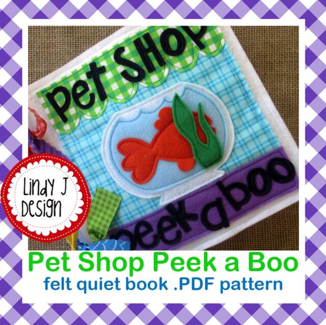 Pet Shop Peek A Boo Felt Quiet Book PDF Pattern - image 1