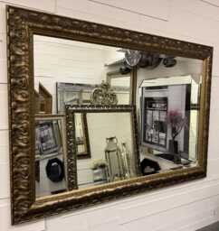 Lg Antique Bronze Gold Mirror Ornate Decorative Bevelled Wall Mirror - Choose Your Size Premium Solid Wood UK Made Frame Vienna