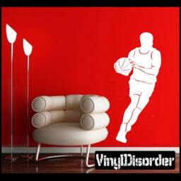 Basketball Pass Vinyl Wall Decal Or Car Sticker - Basketballmc011Et - thumbnail 1