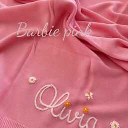 Soft Cotton Baby Blanket With Personalized Embroidery, Newborn Gift, Shower Idea - thumbnail 3