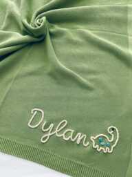 Soft Cotton Baby Blanket With Personalized Embroidery, Newborn Gift, Shower Idea