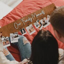Wooden Family Sign, Valentines Day Gifts For Couples Wall Decor Photo Display Anniversary Gifts, in These Moments Picture Frame - thumbnail 2