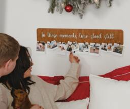 Wooden Family Sign, Valentines Day Gifts For Couples Wall Decor Photo Display Anniversary Gifts, in These Moments Picture Frame - thumbnail 1