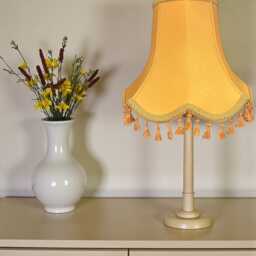 Gold Fabric Lampshade Handmade For Table & Floor Standard Lamp Shades, Wall Light Fixtures, Ceiling Fittings - thumbnail 3