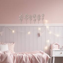 Wooden Flowers - Boho Nursery Flower Decor Wildflower Bedroom Theme Wall Decal Girls - thumbnail 2