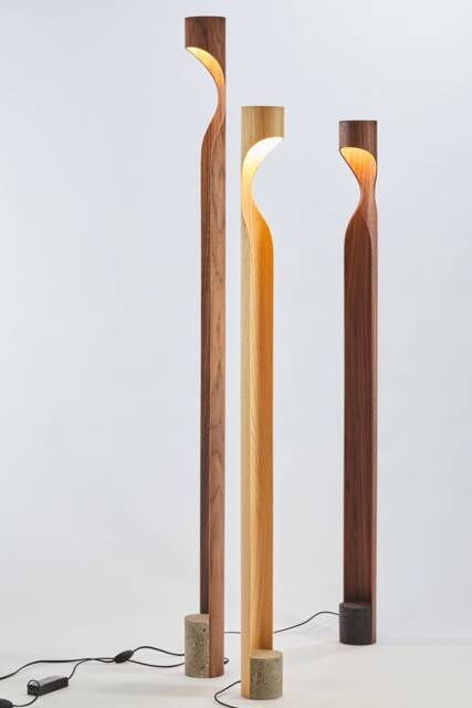Modern Wood Floor Light For Living Room Home-Decor Or Home Improvement - Mid Century Lighting Organic Standing Reading Lamp Monk - image 1