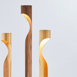 Modern Wood Floor Light For Living Room Home-Decor Or Home Improvement - Mid Century Lighting Organic Standing Reading Lamp Monk - thumbnail 2