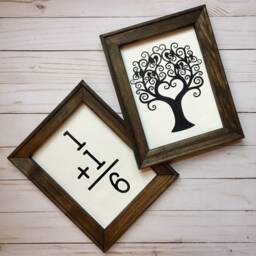 Family Flashcard Sign, Addition Gallery Wall, Canvas Rustic Farmhouse Decor, Housewarming, Wall Art, Sign Gift - thumbnail 2