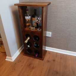 Double Wooden Wine Rack/Display Stand - Round - thumbnail 3