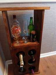 Double Wooden Wine Rack/Display Stand - Round