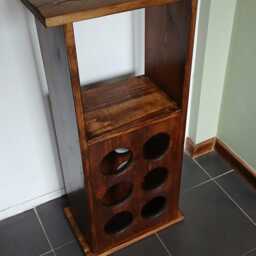Double Wooden Wine Rack/Display Stand - Round - thumbnail 2