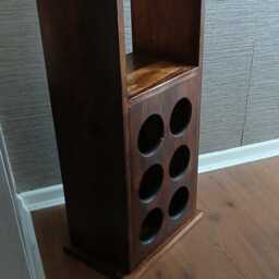 Double Wooden Wine Rack/Display Stand - Round - thumbnail 4