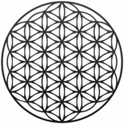 Flower Of Life Steel Wall Art, Sacred Geometry, Boho Decor - thumbnail 3