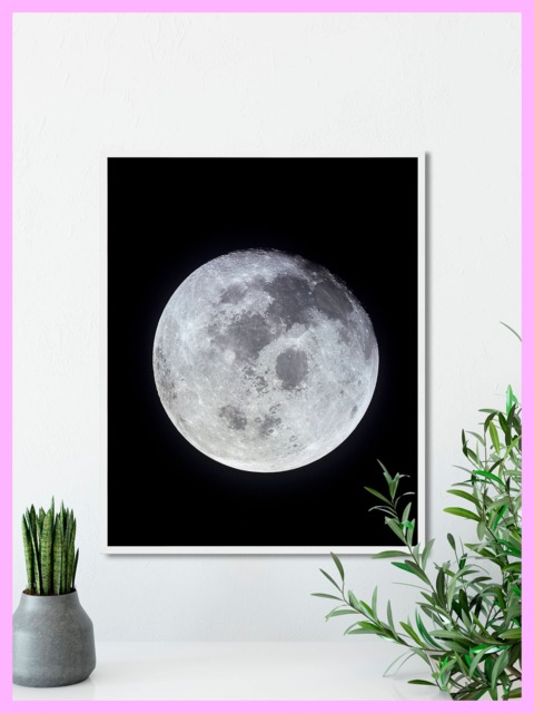 Space - Astronomy Earth Moon 2 Planet Printable Print -Decor Photo Wall Art Digital Download - image 1