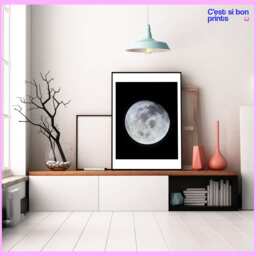 Space - Astronomy Earth Moon 2 Planet Printable Print -Decor Photo Wall Art Digital Download - thumbnail 3