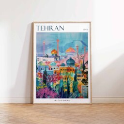 Tehran Travel Poster Colorful Iran City Wall Art - thumbnail 3