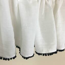 Linen Curtains With Pompom Details, 40+ Linen Fabric Choices, Custom Drapes - thumbnail 2