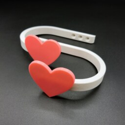 Replaceable Heart Shape Curtain Holdbacks/Tiebacks 3D Printed Plastic - Set Of Left & Right - thumbnail 3