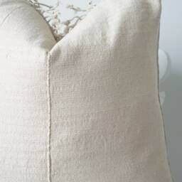 Neutral Tribal Hemp Hand Woven Natural Dye Color Hmong Lumbar Pillow Cover - thumbnail 2