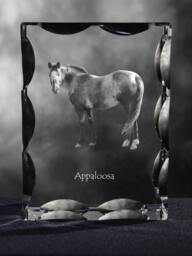 Appaloosa , Cubic Crystal With Horse, Souvenir, Decoration, Limited Edition, Collection - thumbnail 1