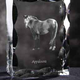 Appaloosa , Cubic Crystal With Horse, Souvenir, Decoration, Limited Edition, Collection - thumbnail 3